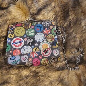 Dogo Comic 80s Union Jack British Rejects Button Unique Rare Shoulder Bag Purse